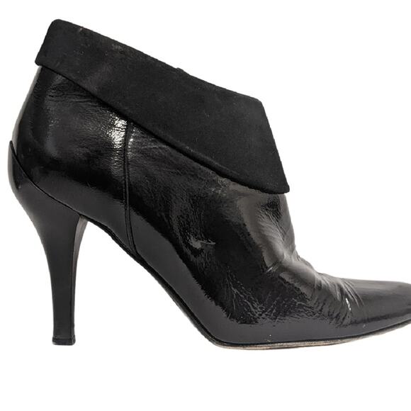 Donald Pliner Ladies Rula Black Patent Stiletto ankle Boot 7 - Picture 1 of 14